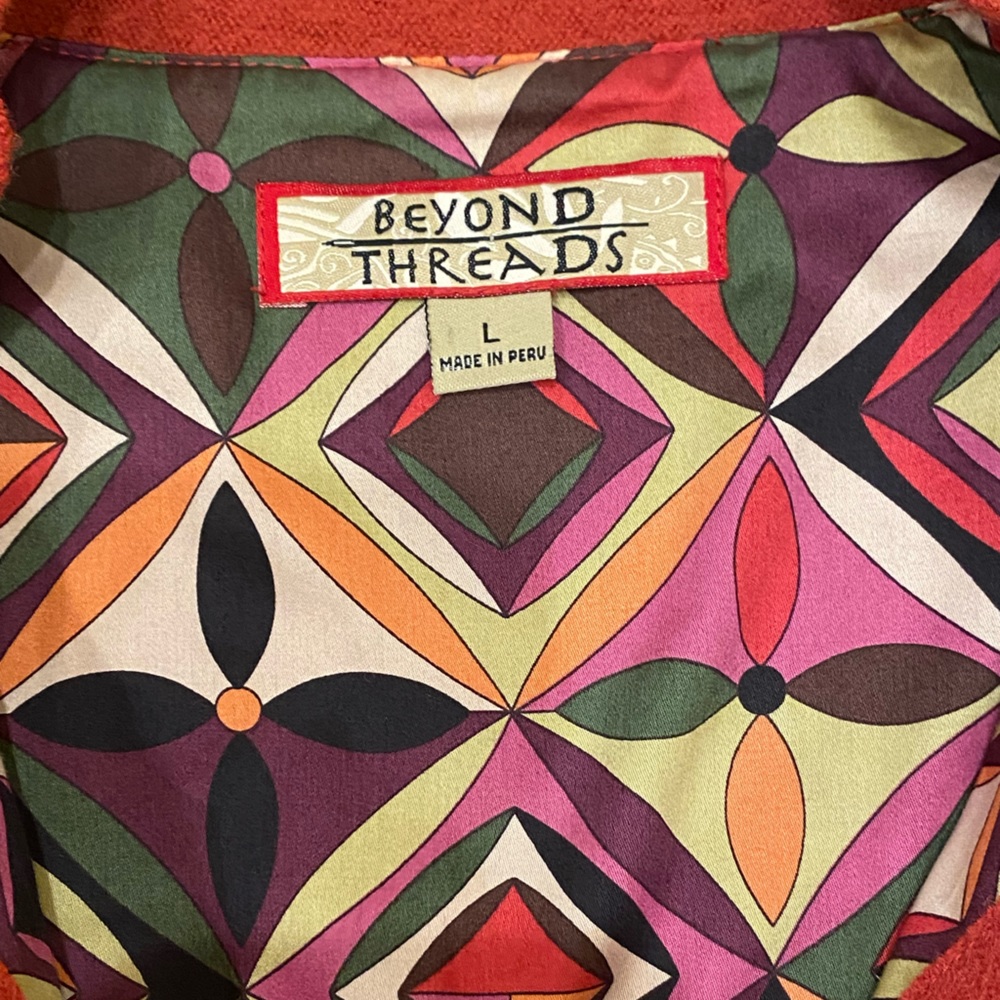 Beyond Threads Womens Alpaca Wool Ruffle Full Zip… - image 3